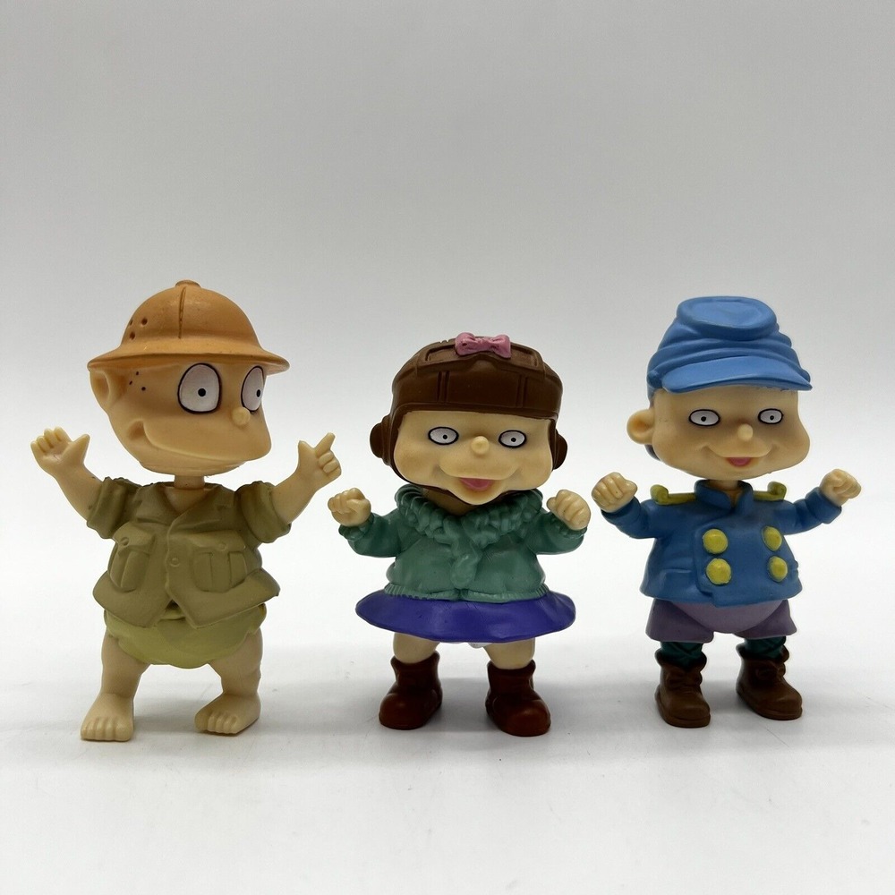 Nickelodeon Rugrats Lot Of 3 Tommy Phil Lillian Figures Dolls Toy 1998‎ Vintage